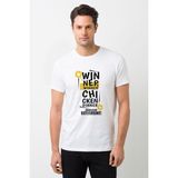 Qivi Pubg Winner Baskılı Beyaz Erkek T-shirt