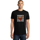 Qivi Pubg Winner Tavuk Baskılı Siyah Erkek Örme T-shirt
