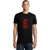Qivi Rainbow Six 6 Baskılı Siyah Erkek Örme T-shirt