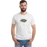 Qivi Retro Ninja Turtles Metal Rock Music Baskılı Beyaz Erkek T-shirt