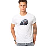 Qivi RF0667-ERKTS VW Golf GTI Baskılı Beyaz Örme Erkek T-shirt