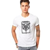 Qivi RF1144-ERKTS Thrasher Magazine Baskılı Beyaz Örme Erkek T-shirt