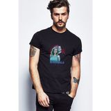 Qivi Riverdale Betty Jughead Wallpaper Baskılı Siyah Erkek Örme T-shirt