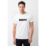 Qivi Rocky Baskılı Beyaz Erkek T-shirt