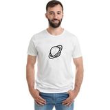 Qivi Saturn Computer Icons Planet Clip Art Baskılı Beyaz Erkek T-shirt