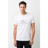 Qivi Sense8 Symbols Baskılı Beyaz Erkek T-shirt