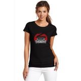Qivi SFK0528KDNTS Nıssan Z Baskılı Siyah Örme Kadın T-shirt