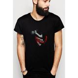 Qivi SFK0578ERKTS Venom Baskılı Siyah Örme Erkek T-shirt