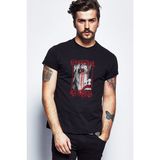 Qivi SFK0683ERKTS Cannibal Corpse Rock Metal Müzik Baskılı Siyah Örme Erkek T-shirt