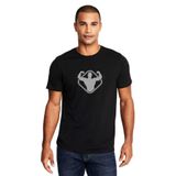 Qivi Silhouette Bodybuilding Baskılı Siyah Erkek Örme T-shirt