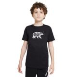 Qivi Silhouette California Bear Baskılı Unisex Çocuk Siyah Sweatshirt