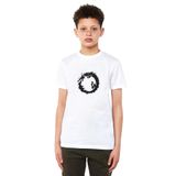 Qivi Silhouette Dragon Bearded Baskılı Unisex Çocuk Beyaz T-shirt