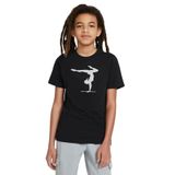 Qivi Silhouette Gymnastic Baskılı Siyah Unisex Çocuk T-shirt