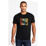 Qivi Silhouette Mellophone Vintage Style Baskılı Siyah Erkek Örme T-shirt