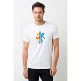 Qivi Silhouette Portal Baskılı Beyaz Erkek T-shirt