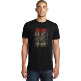 Qivi Slipknot Cover Skull Rock Metal Müzik Baskılı Siyah Örme Erkek T-shirt