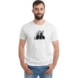 Qivi Slipknot Mıck Thomson Silüet Metal Rock Baskılı Beyaz Erkek Örme T-shirt