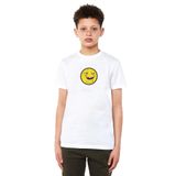 Qivi Smile Trollface Internet Troll Gülümseme Yüz Baskılı Unisex Çocuk Beyaz T-shirt