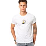 Qivi Snoopy And Frıends Baskılı Beyaz Erkek Örme T-shirt