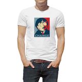 Qivi South Park Change Baskılı Beyaz Erkek Örme T-shirt