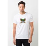 Qivi Spot 4 Kill Skull Kurukafa Baskılı Beyaz Erkek Örme T-shirt