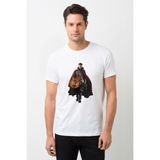 Qivi Stange Baskılı Beyaz Erkek Örme T-shirt