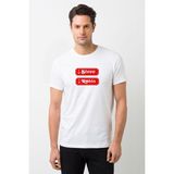 Qivi Stanger Things Robin & Steve Logo Baskılı Beyaz Erkek Örme T-shirt