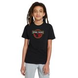 Qivi Stanger Things Upside Down Baskılı Unisex Çocuk Siyah T-shirt