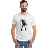 Qivi Star Lord Galaxy Of The Guardians Baskılı Beyaz Erkek Örme T-shirt