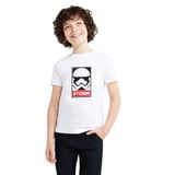 Qivi Storm Baskılı Unisex Çocuk Beyaz T-shirt