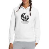 Qivi Stranger Things Bikes World Baskılı Beyaz Kadın Örme Kapşonlu Sweatshirt Uzun Kol - XL