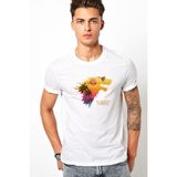 Qivi Summer Is Comming Baskılı Beyaz Erkek Örme T-shirt