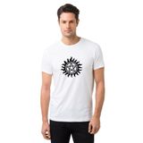 Qivi Süper Naturel Baskılı Beyaz Erkek Örme T-shirt