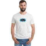 Qivi Supernatural Wallpaper 2015 Metal Rock Music Baskılı Beyaz Erkek Örme T-shirt