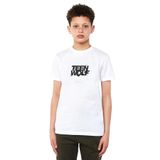 Qivi Teen Wolf Logo Baskılı Unisex Çocuk Beyaz T-shirt