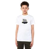 Qivi The Beatles Metal Rock Müzik Baskılı Unisex Çocuk Beyaz T-shirt
