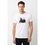 Qivi The Cranberries Baskılı Beyaz Erkek Örme T-shirt