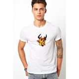 Qivi The Hunter Baskılı Beyaz Erkek Örme T-shirt
