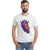 Qivi The King 23 La Basketbol Baskılı Beyaz Erkek Örme T-shirt
