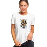 Qivi The Last Stand Movie Poster Baskılı Beyaz Örme Kadın T-shirt
