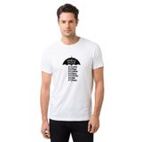 Qivi The Umbrella Academy Characters Name Baskılı Beyaz Erkek Örme T-shirt