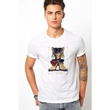 Qivi Thor Baskılı Beyaz Erkek Örme Tshirt - XL