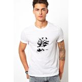 Qivi Three Days Grace Break Metal Rock Baskılı Beyaz Erkek Örme T-shirt