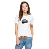 Qivi Toyota Trueno Ae86 Baskılı Beyaz Örme Kadın T-shirt