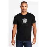 Qivi Transformers Baskılı Siyah Erkek Örme T-shirt