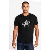 Qivi Trek Logo Baskılı Siyah Erkek Örme T-shirt