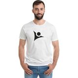 Qivi Tübitak Baskılı Beyaz Erkek Örme T-shirt