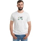 Qivi Tumblr Vespa Baskılı Beyaz Erkek Örme T-shirt