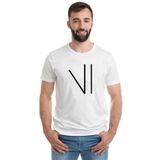 Qivi Türk Boyları Oguz Boylari Karkin Tamga Baskılı Beyaz Erkek Örme T-shirt