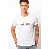 Qivi Türk Boyları Oguz Boylari Yuregir Tamga Baskılı Beyaz Erkek Örme T-shirt